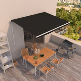 Automatic Retractable Awning Anthracite&White