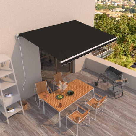 Automatic Retractable Awning Anthracite&White