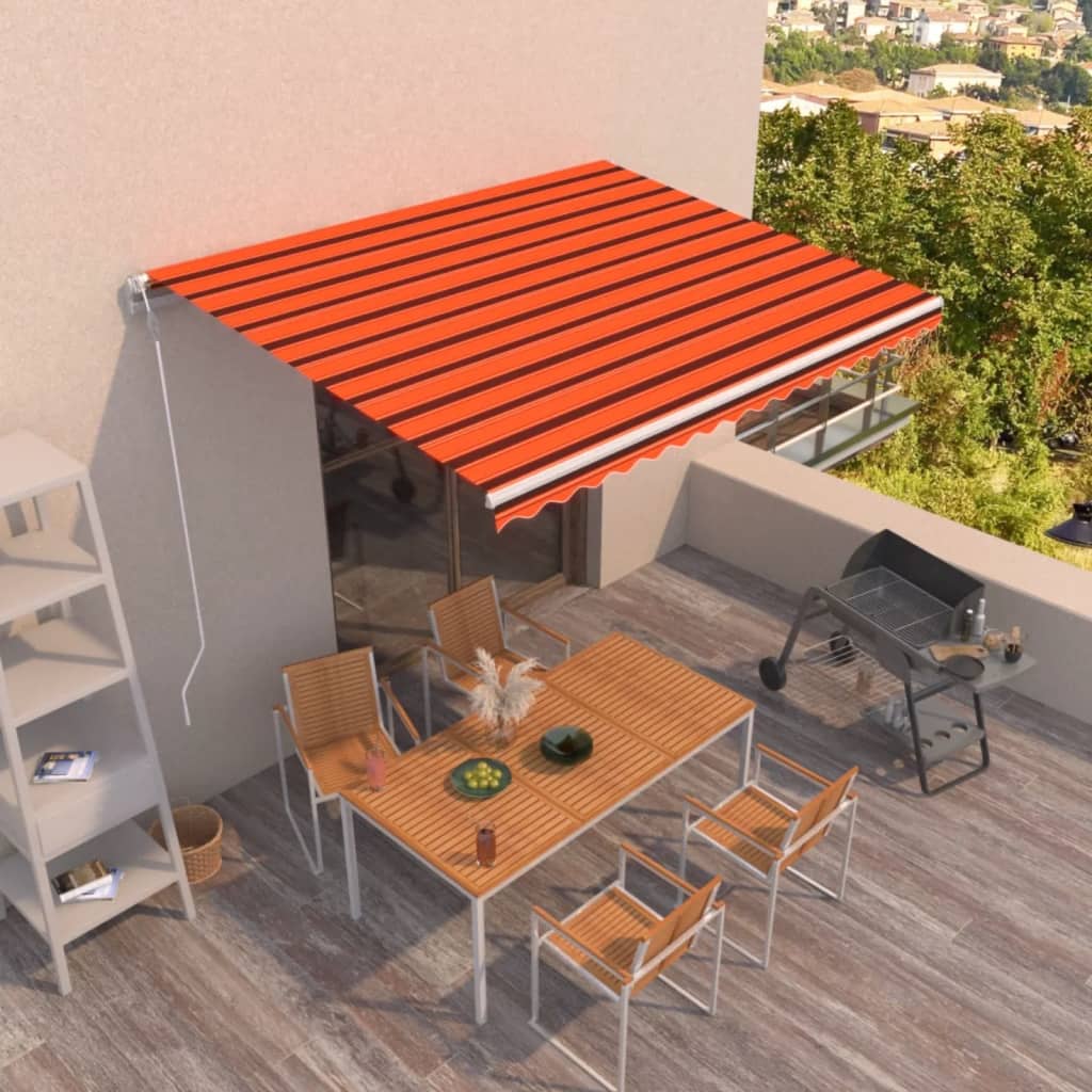 Automatic Retractable Awning Anthracite&White