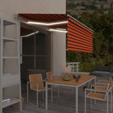 Manual Retractable Awning With Blind&Led 3X2.5M Blue&White
