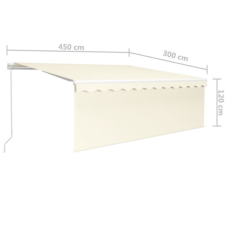 Manual Retractable Awning With Blind 4.5X3M