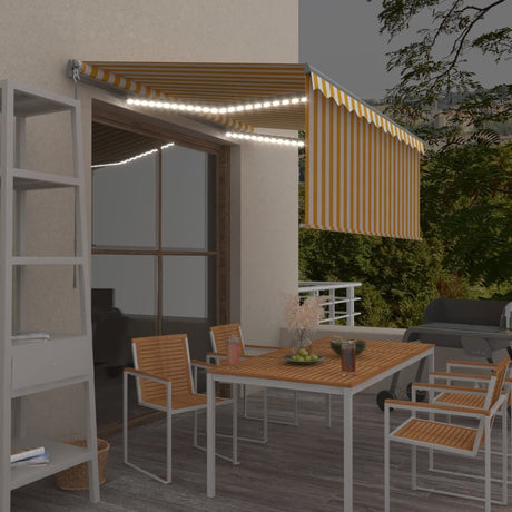Manual Retractable Awning With Blind&Led 4.5X3M