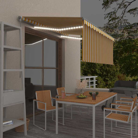 Manual Retractable Awning With Blind&Led 4.5X3M