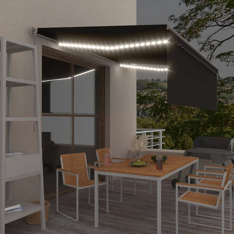 Manual Retractable Awning With Blind&Led 4.5X3M