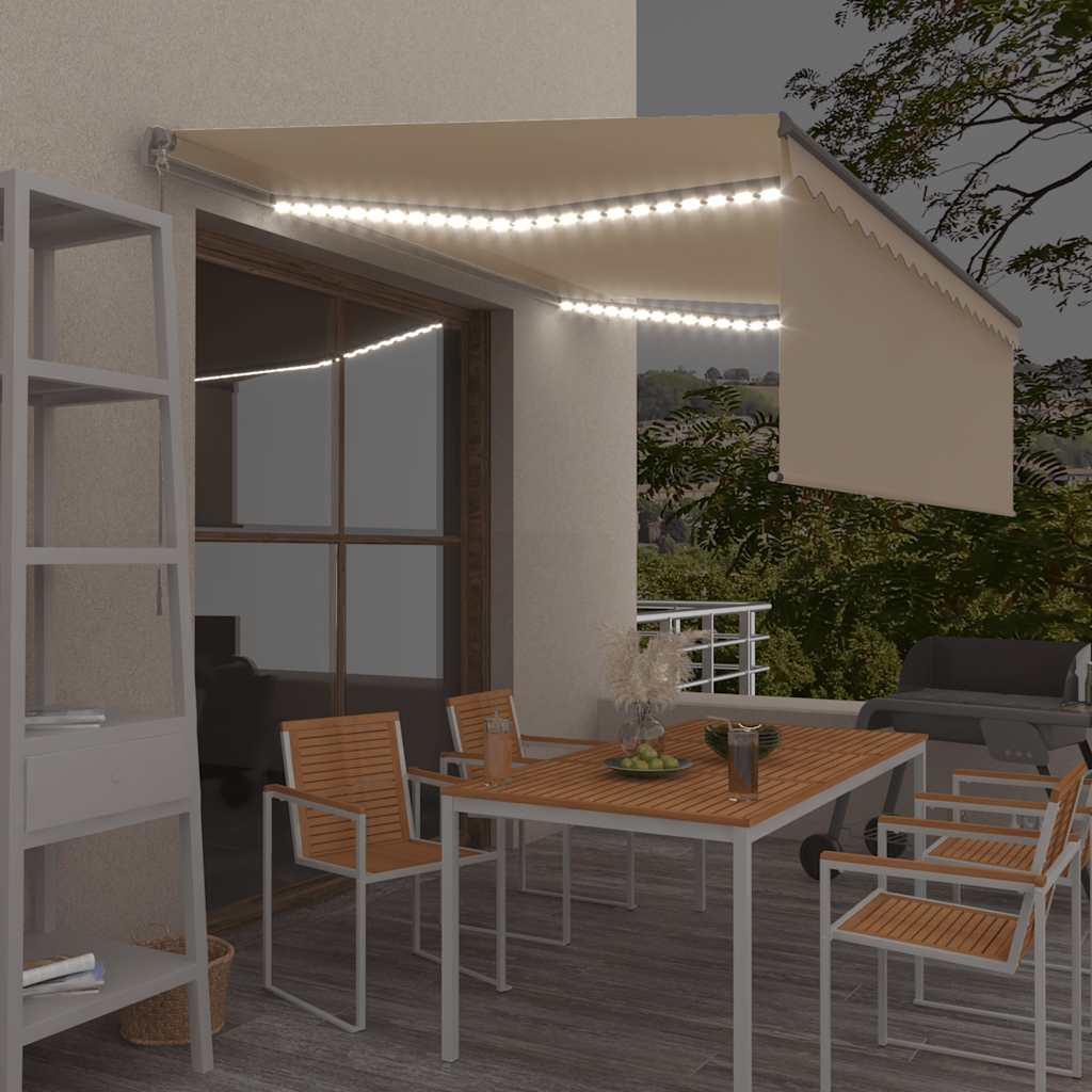 Manual Retractable Awning With Blind&Led 4.5X3M
