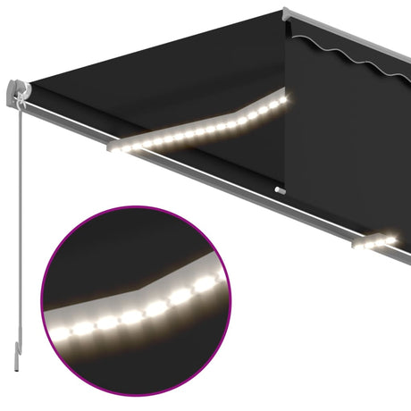 Manual Retractable Awning With Blind&Led 4.5X3M