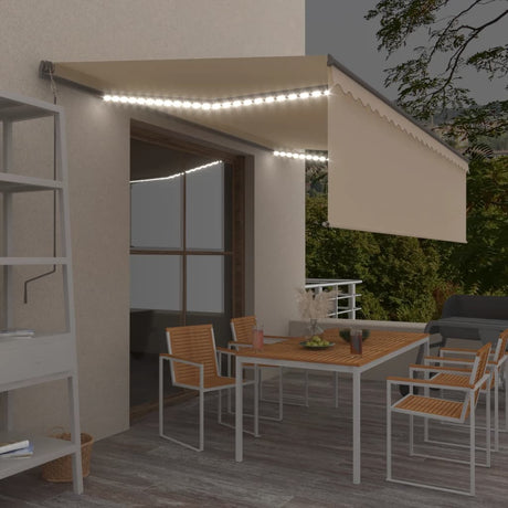 Manual Retractable Awning With Blind&Led 4.5X3M