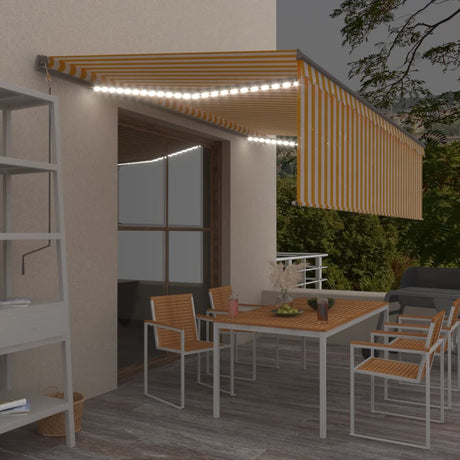 Manual Retractable Awning With Blind&Led 4.5X3M