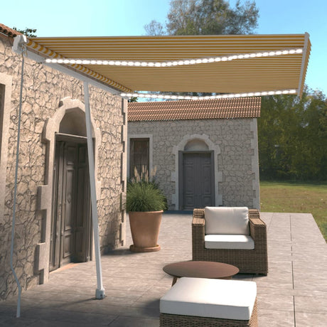 Manual Retractable Awning With Led