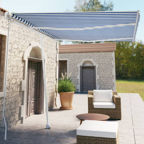 Freestanding Manual Retractable Awning Orange/Brown
