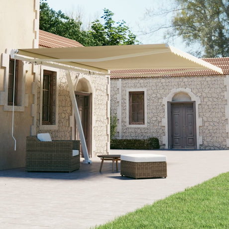 Freestanding Manual Retractable Awning Orange/Brown