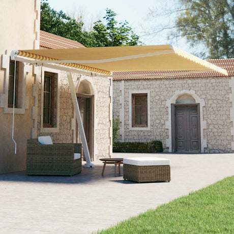 Freestanding Manual Retractable Awning Orange/Brown