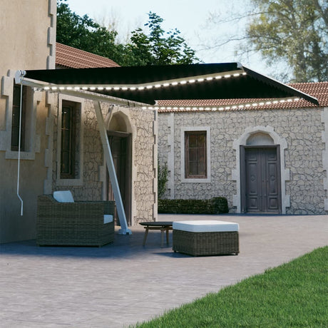 Manual Retractable Awning With Led