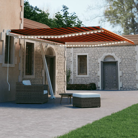 Manual Retractable Awning With Led