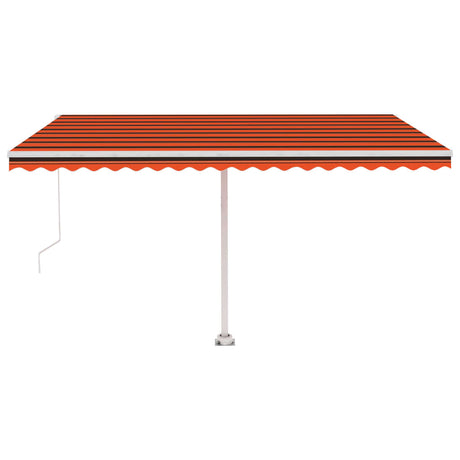 Freestanding Manual Retractable Awning Orange/Brown