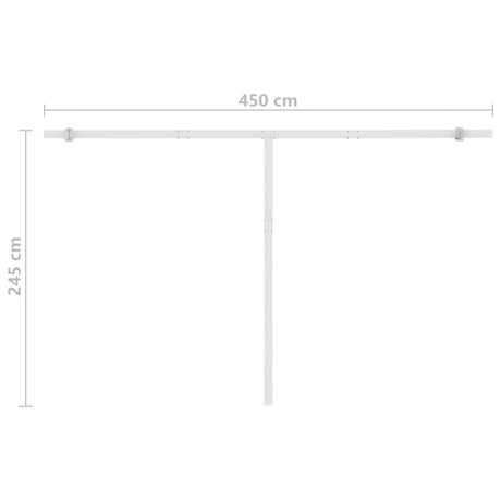 Freestanding Manual Retractable Awning Orange/Brown