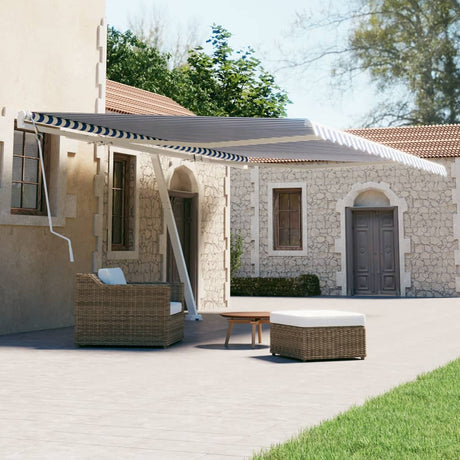 Freestanding Manual Retractable Awning Orange/Brown