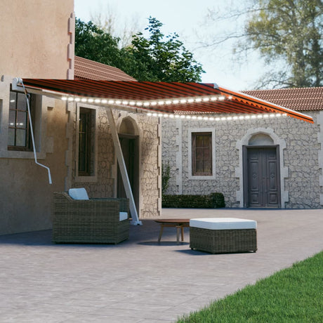Manual Retractable Awning With Led