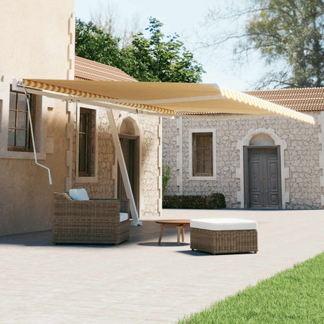 Freestanding Manual Retractable Awning Orange/Brown