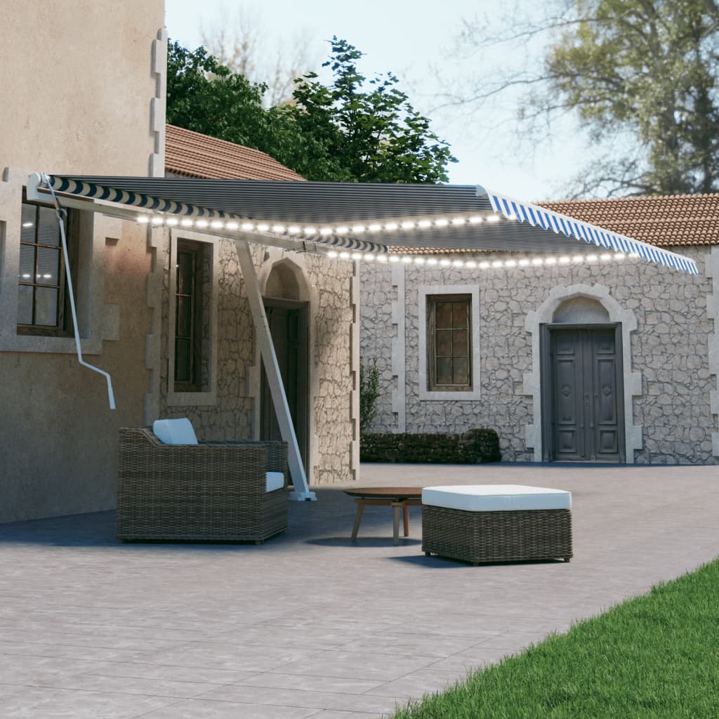 Manual Retractable Awning With Led