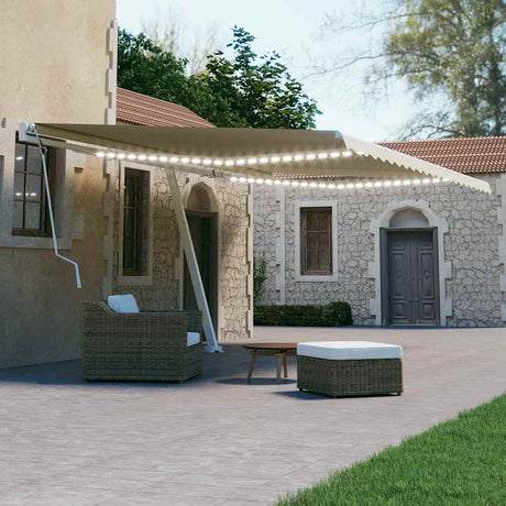 Manual Retractable Awning With Led