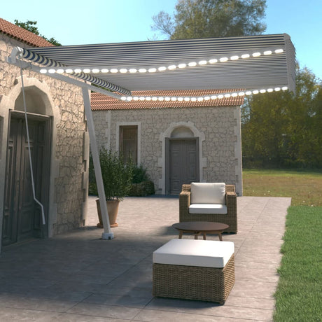 Manual Retractable Awning With Led