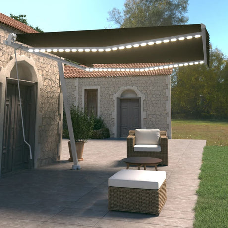Manual Retractable Awning With Led