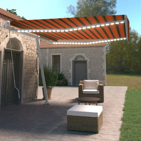 Manual Retractable Awning With Led