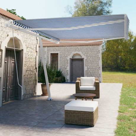 Freestanding Manual Retractable Awning Orange/Brown