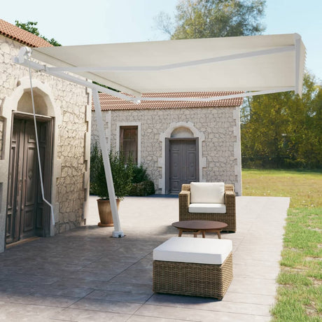Freestanding Manual Retractable Awning Orange/Brown