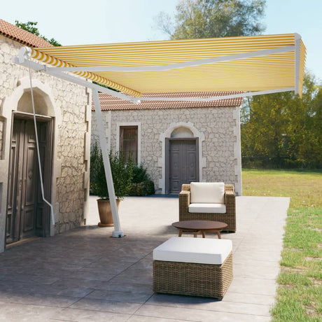 Freestanding Manual Retractable Awning Orange/Brown
