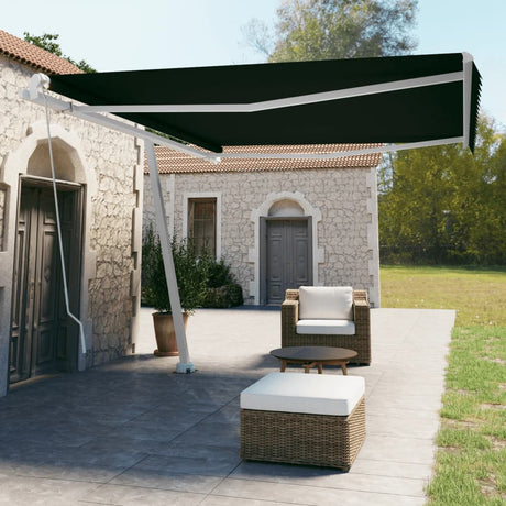 Freestanding Manual Retractable Awning Orange/Brown