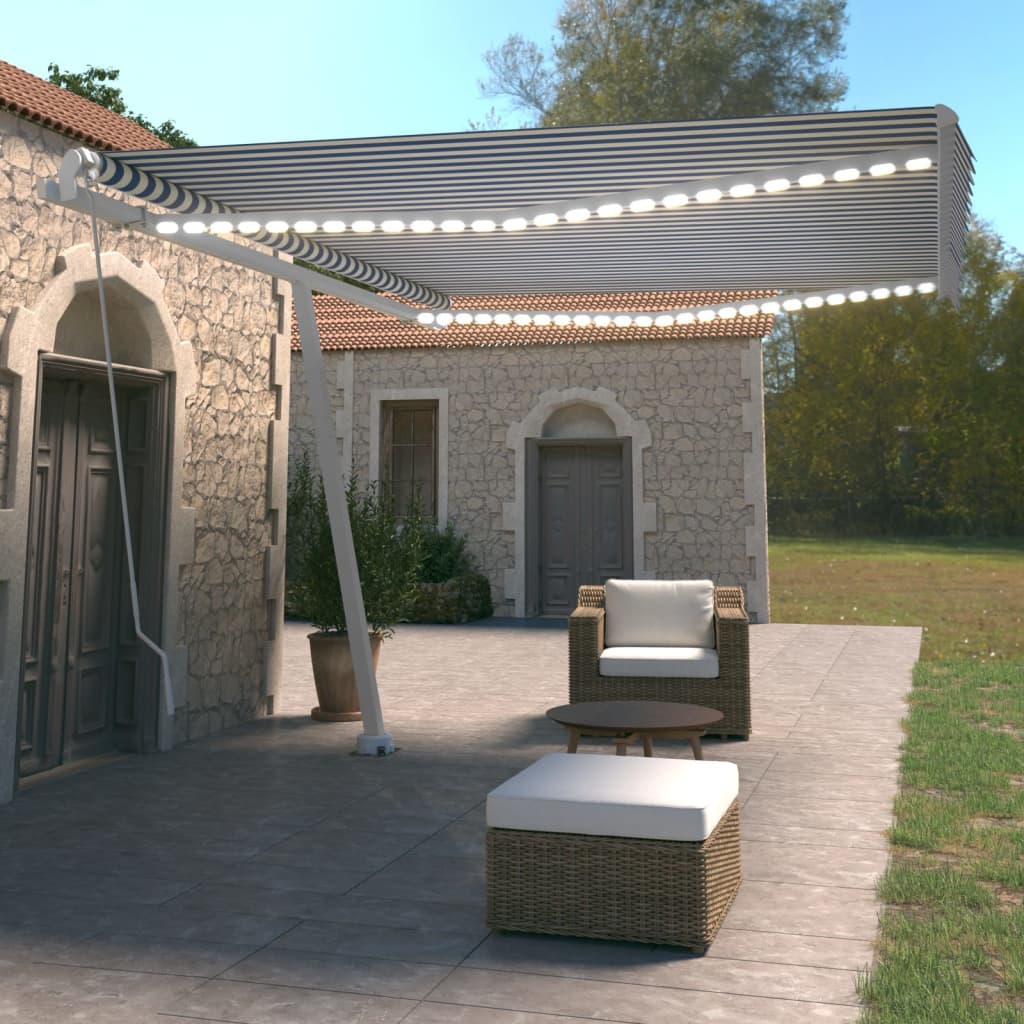 Manual Retractable Awning With Led