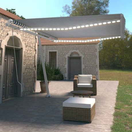 Manual Retractable Awning With Led