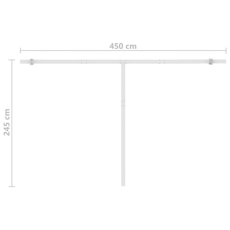 Manual Retractable Awning With Led