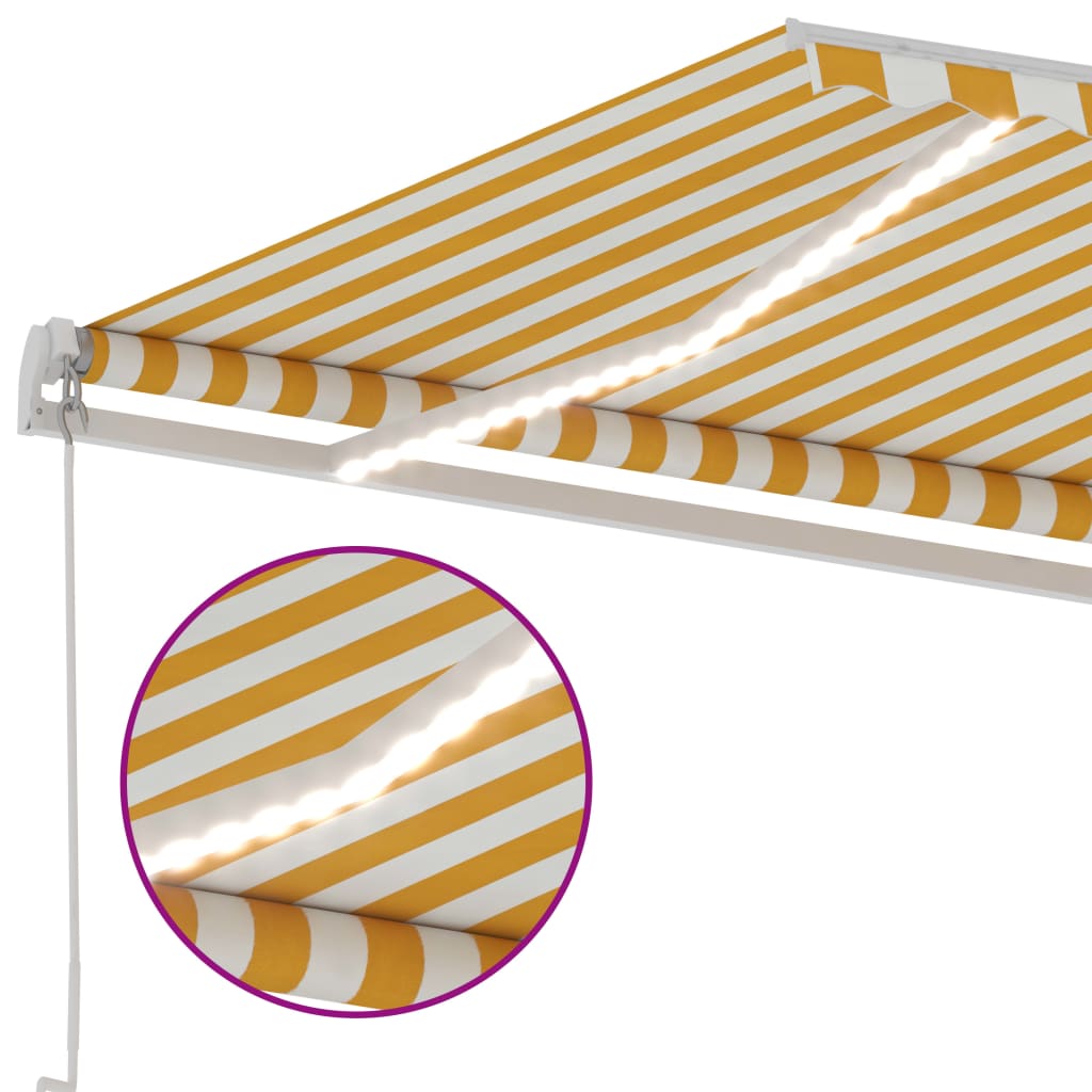 Manual Retractable Awning With Led