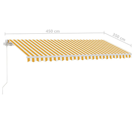 Manual Retractable Awning With Led