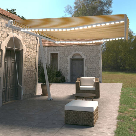 Manual Retractable Awning With Led