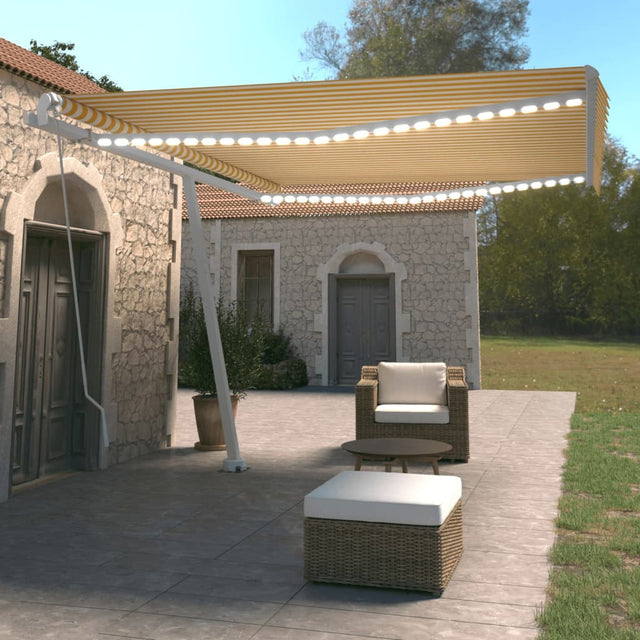 Manual Retractable Awning With Led