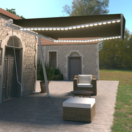 Manual Retractable Awning With Led