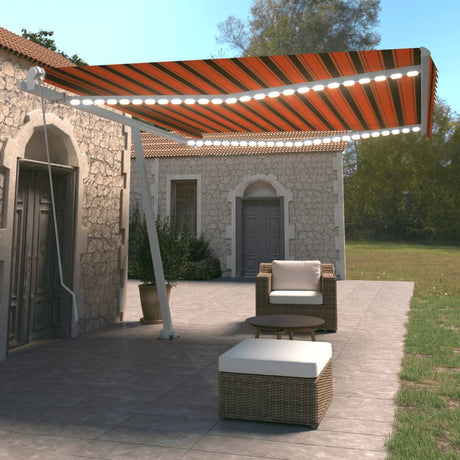 Manual Retractable Awning With Led