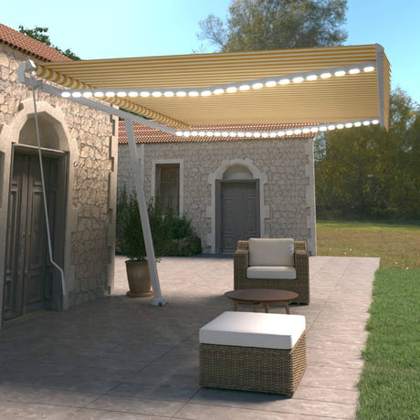 Manual Retractable Awning With Led