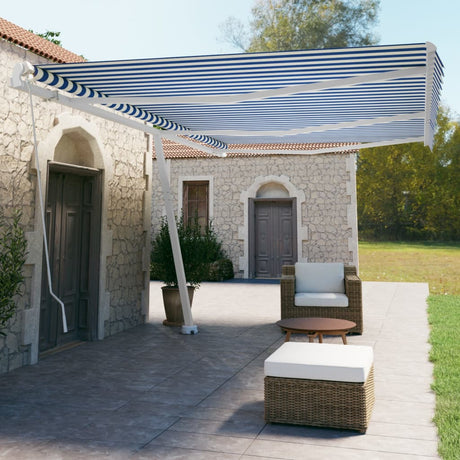 Freestanding Manual Retractable Awning Orange/Brown