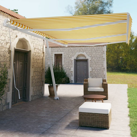 Freestanding Manual Retractable Awning Orange/Brown