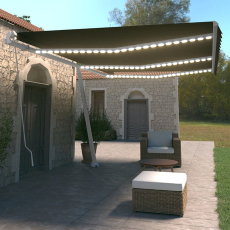Manual Retractable Awning With Led