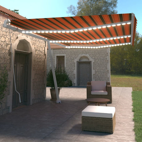 Manual Retractable Awning With Led
