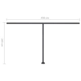 Freestanding Manual Retractable Awning