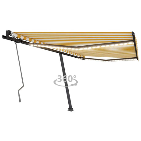 Manual Retractable Awning With Led