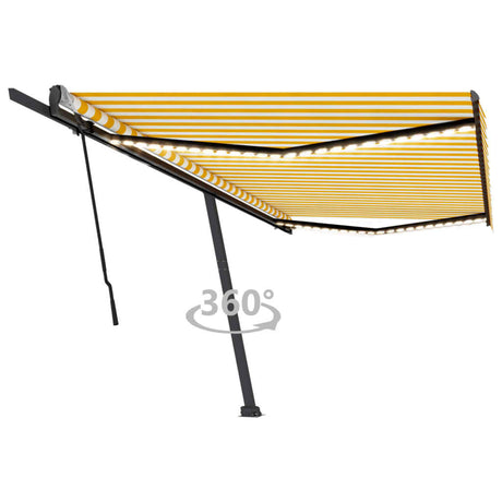 Manual Retractable Awning With Led