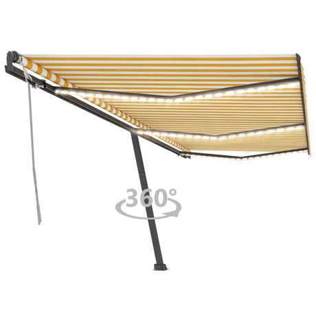Manual Retractable Awning With Led